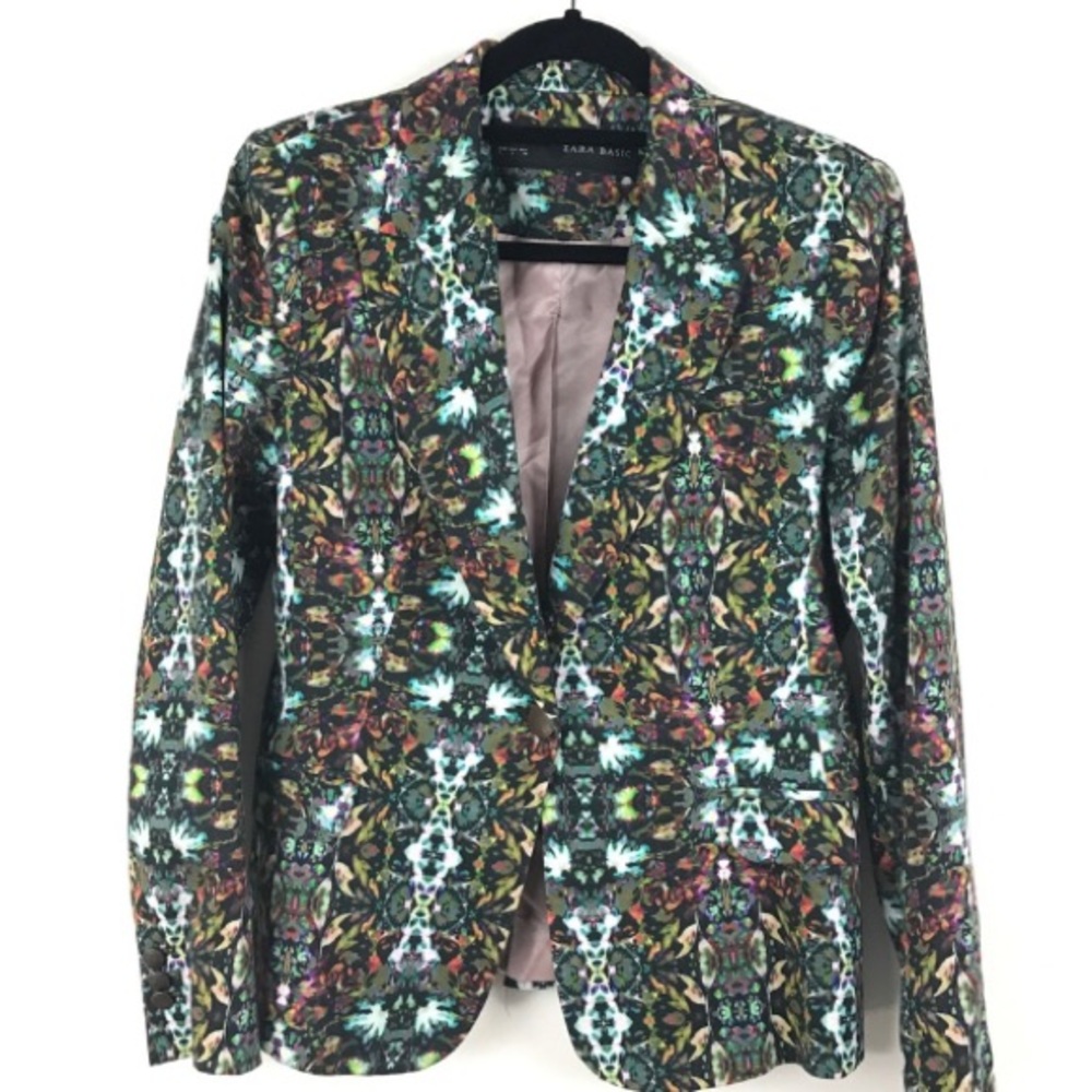 Zara kaleidoscope multi color blazer
